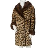 L.Marks, a jaguar and mink fur coat.
