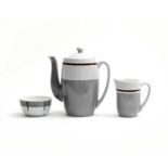 Ben Nicholson (1894-1982) a rare Foley Pottery Art in Industry coffee pot, cover milk-jug and