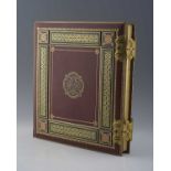 An extensive Victorian photo album by Jenner & Knewstub, 37.5 by 34cm, gilt tooled and brightly