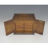 A wooden jewellery box