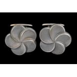 Georg Jensen, a pair of floral cufflinks