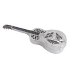 A National Hawaiian Style 1 Tricone Reso-Phonic guitar, bright cut engraved white metal casing,