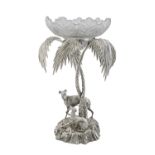 A Victorian electroplated centrepiece, by Thomas Bradbury & Sons, Sheffield 1866, comprising two