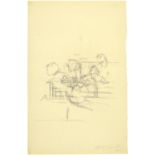 Alberto Giacometti; Bouquet dans un vase (recto) - Tête de la mère (verso)