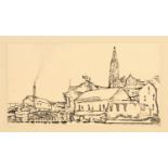 Paul Klee; Bern, der industrielle Teil der Matte, mit Blick auf das Münster