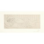 Henri Matisse; Nu couché, drapé dans une étoffe fleurie