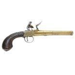 A 28-Bore Flintlock Turn Off Pistol By Bunney Of London.