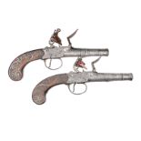 A Pair Of 54-Bore Flintlock Boxlock Pistols By Ketland