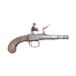 A Boxlock Queen Anne Style 60-Bore Flintlock Pistol
