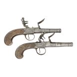 A Pair of 54-Bore Flintlock Boxlock Pocket Pistols by Perry of London
