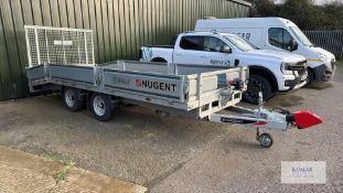 Nugent Twin Axle Dual Drive, Beaver Tail 3,500Kg Plant Trailer, Serial No. SBFFBGN0230003297 with