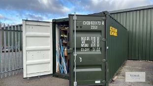 Cleveland Containers 20Ft. Steel Shipping Container, Type SS401+00-B00, ID No. ZSJC23003695 (09/