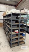 9: Bays Light Duty Parts Shelving with Contents As Shown - Includes Large Quantity of Spares &