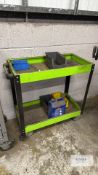 Make Unknown Twin Shelf Green Mobile Service Trolley