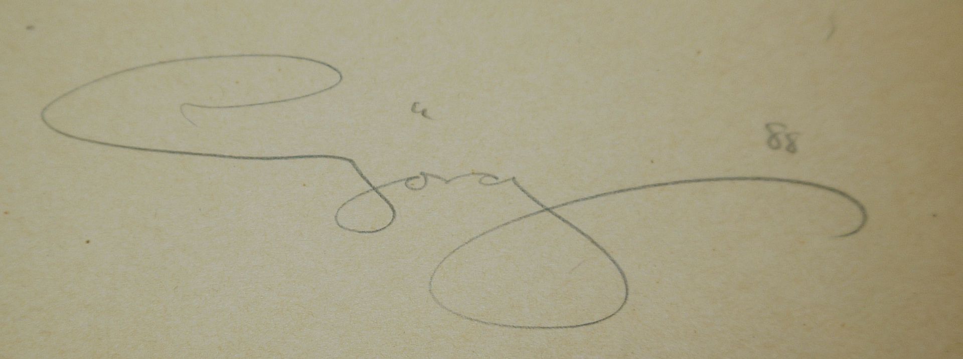 Jürgen Görg, "Glücksbotin", signierte Zeichnung/ Pastell von 1988 - Bild 2 aus 2