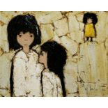 Jef Wauters, Kinder, Ölgemälde, gerahmt