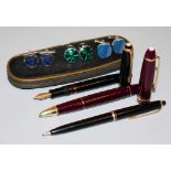 Ausgefallenes Montblanc-Konvolut aus Schreibgeräten und Manschettenknöpfen