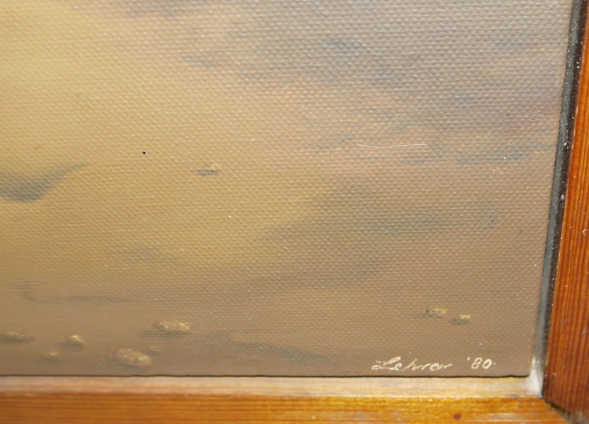 Joachim Lehrer, "Von großen Plänen", Ölgemälde von 1980, gerahmt - Bild 2 aus 3