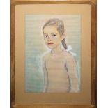 Hans Brasch, Landschaft und zwei Porträts, drei große Aquarelle von 1947, in den originalen, "anthr