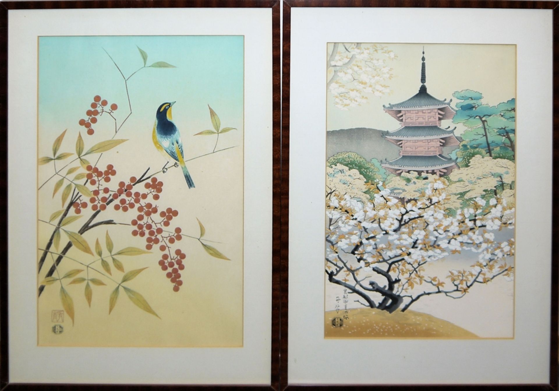 12 Ukiyo-e, japanische Farbholzschnitte der Uchida Art Co., Kyoto Mitte 20. Jh. - Bild 6 aus 7