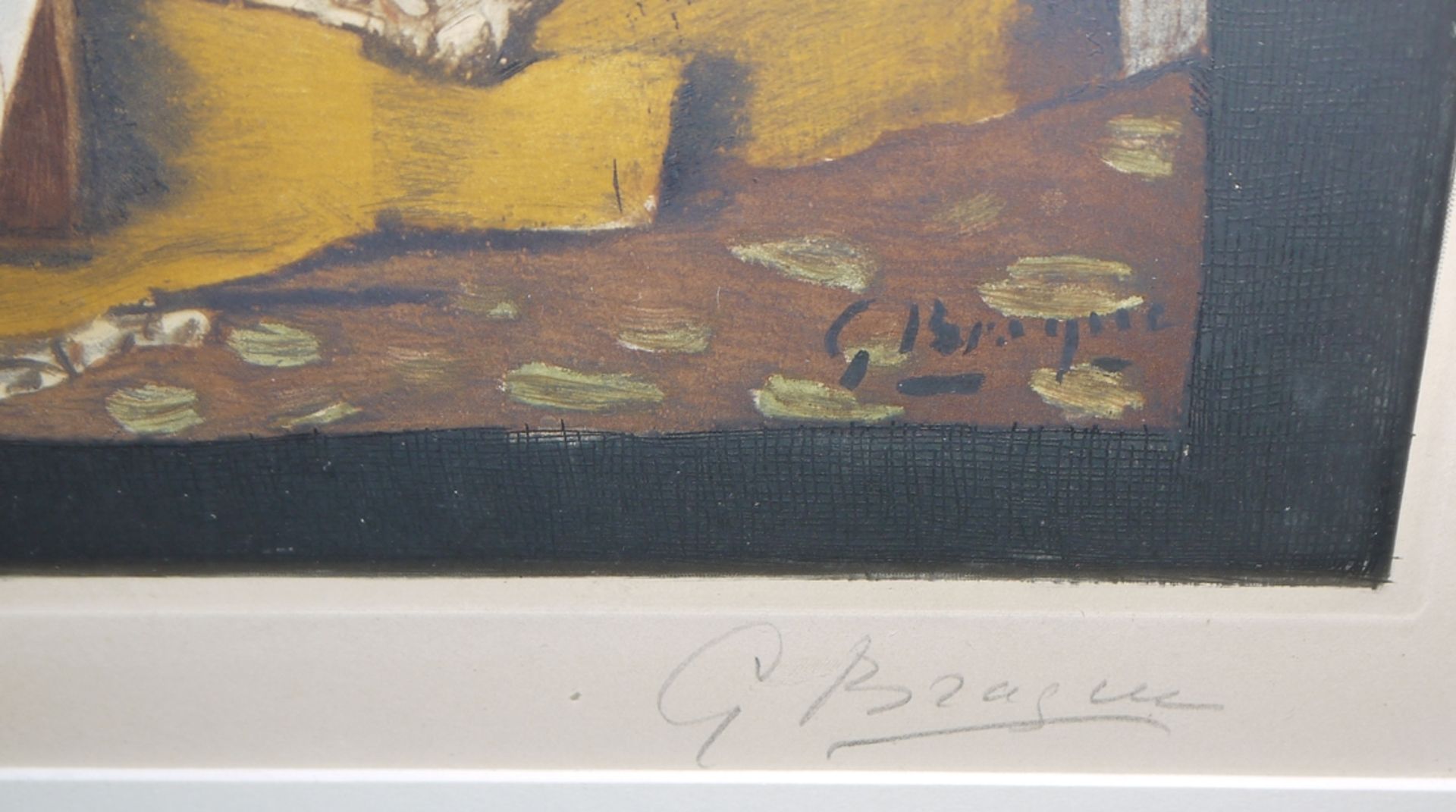 Georges Braque, Nature Morte au verre et a la Pipe (Still Life with Glass and Pipe), Collotypie mit - Bild 3 aus 3