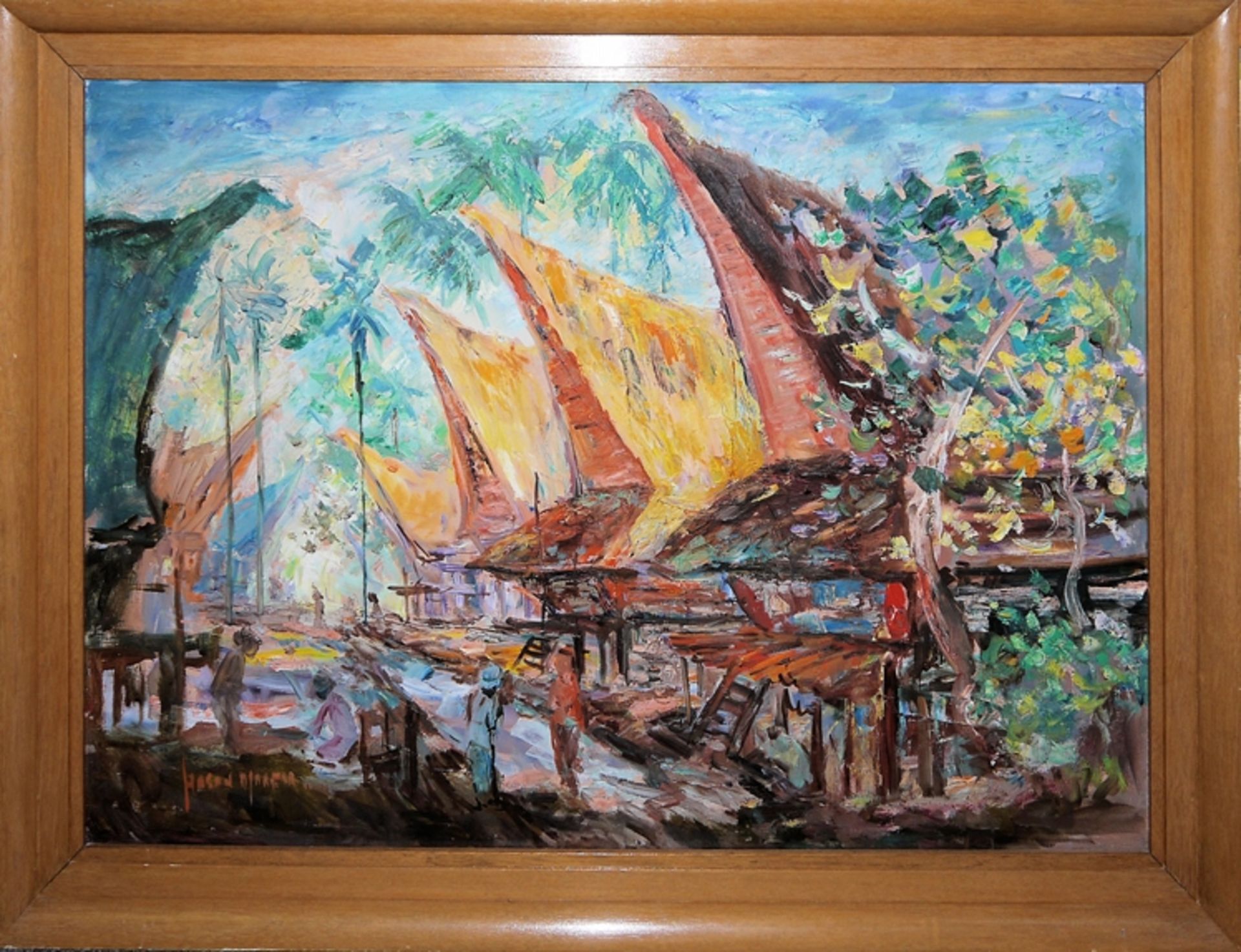 Hasan Djaafar, Indonesisches Dorf (Desa adat/ Traditional village) & Hahnenkampf (Pertarungan ayam/ - Bild 3 aus 4