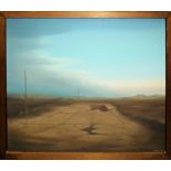 Joachim Lehrer, "Von großen Plänen", Ölgemälde von 1980, gerahmt