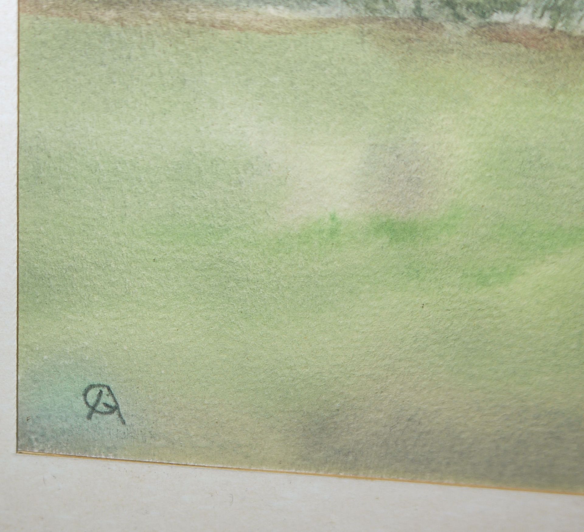 Christian Arnold, Landschaft mit Häusern, monogrammiertes Aquarell, gerahmt  - Bild 3 aus 3