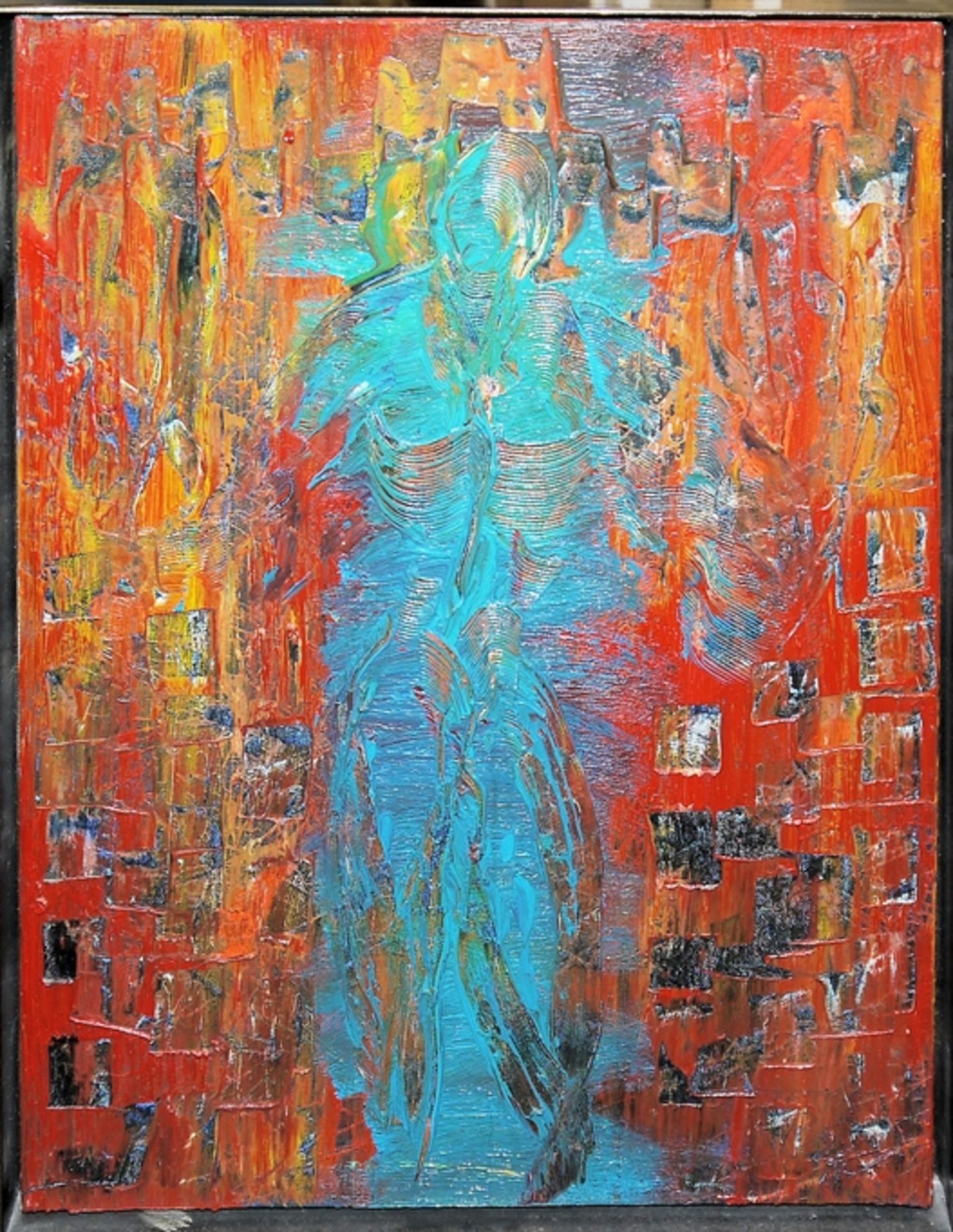 Dietmar Brixy, "Mexikanische Impression", Ölgemälde von 1994, im Stahlrahmen, mit Zertifikat