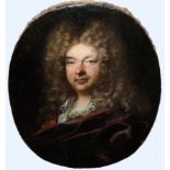 Hyacinte Rigaud zugeschr., Brustporträt eines vornehmen Herrn mit Allongeperücke, Ölgemälde um 1690