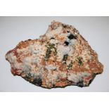 Große Mineralienstufe mit Milchquarz, Galenit und Baryt