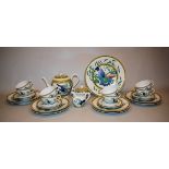 Porzellan-Teeservice "Toucans" für 8 Personen, Hermès, Paris