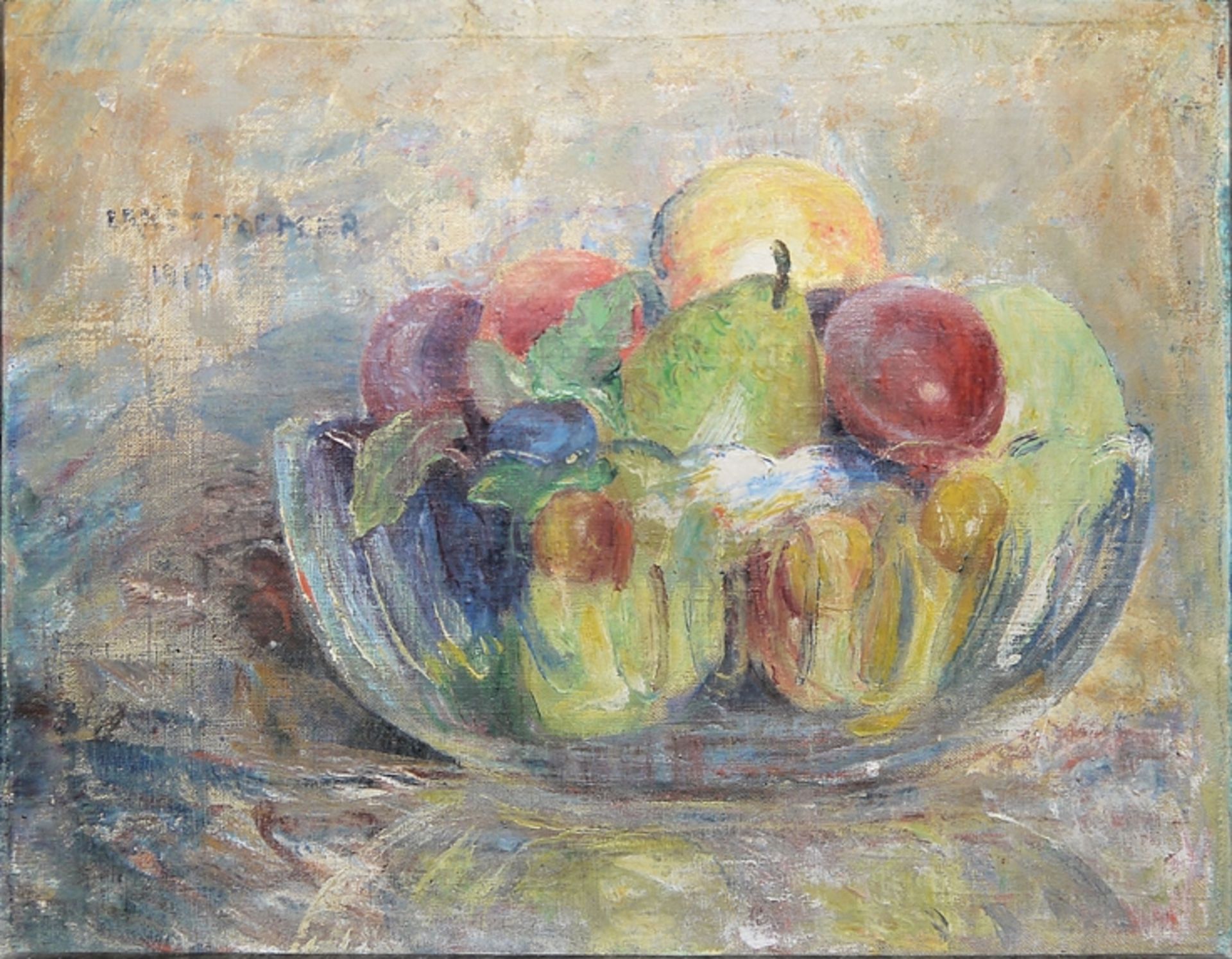 Ernst Toepfer, Stillleben, Ölgemälde von 1919, gerahmt