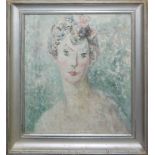 Zwei Expressionisten, Schöner Frauenkopf & Die Hl. Familie, 2 Gemälde der 1920er Jahre, gerahmt