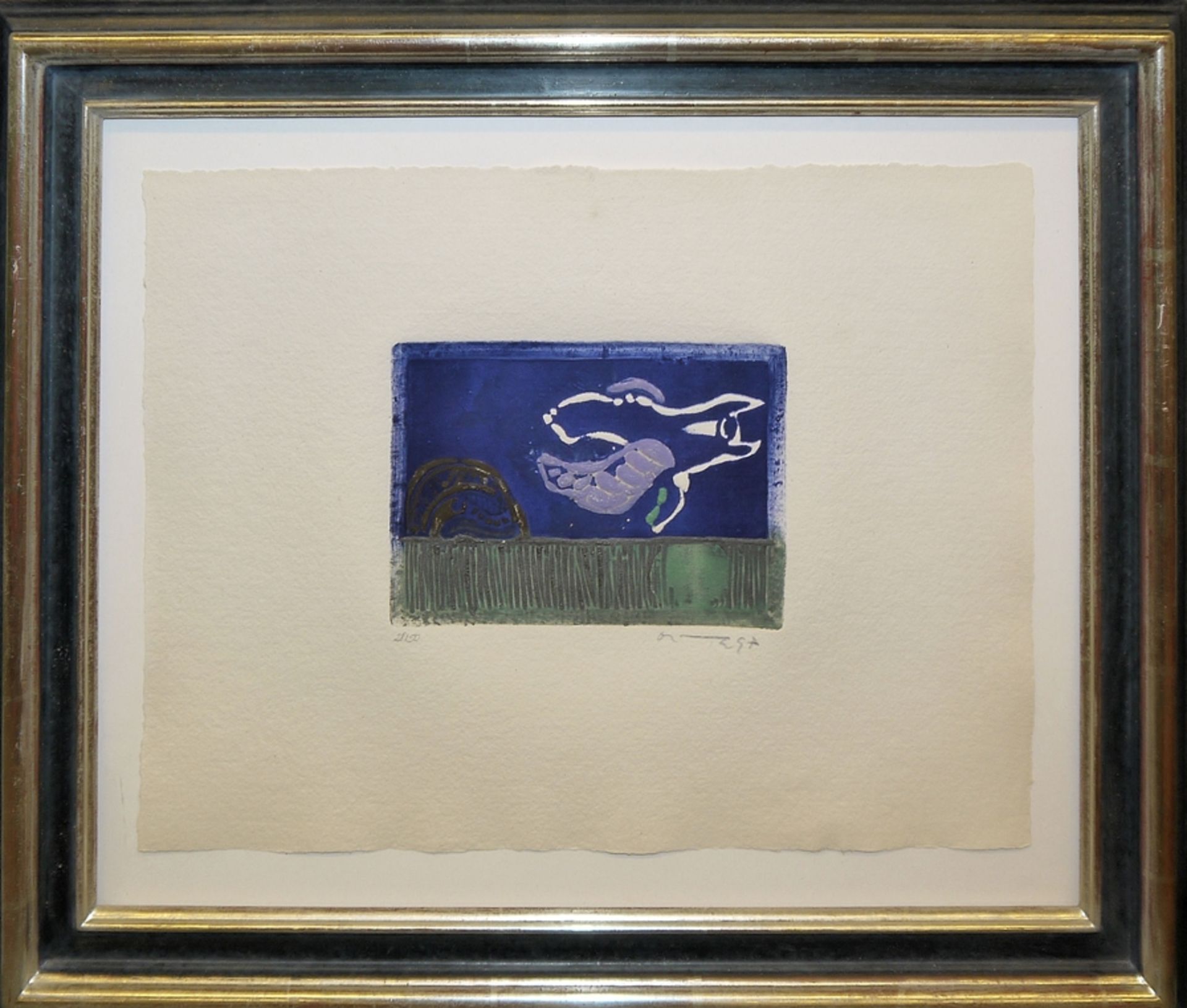 José Ortega, Vogel, 2 signierte Farbaquatinta-Radierungen, ansprechend gerahmt