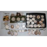 Kleine Münzsammlung mit kaiserzeitlichem Charivari bis BRD, zumeist Silber