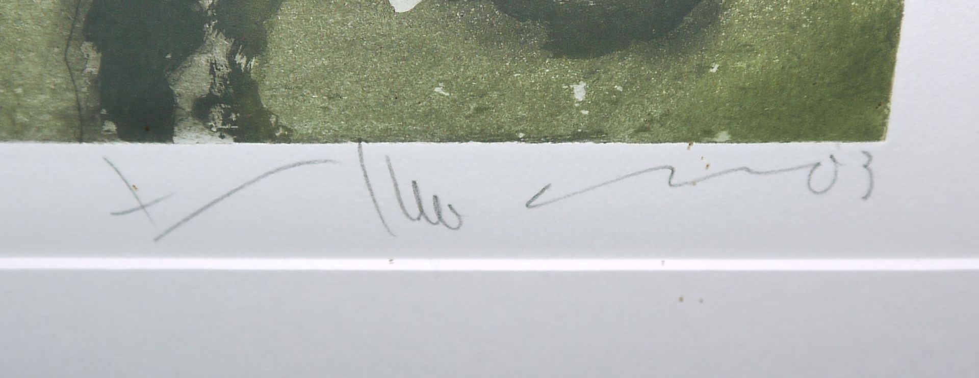 Klaus Fußmann, Blumen, große Farbradierung von 2003, gerahmt - Bild 2 aus 2