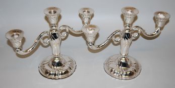 Paar zweiarmige Leuchter, Silber, Wilkens