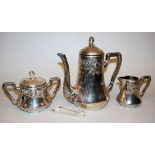 Silberner Kaffeekern des Jugendstils von Brahmfeld & Gutruf, Hamburg um 1910
