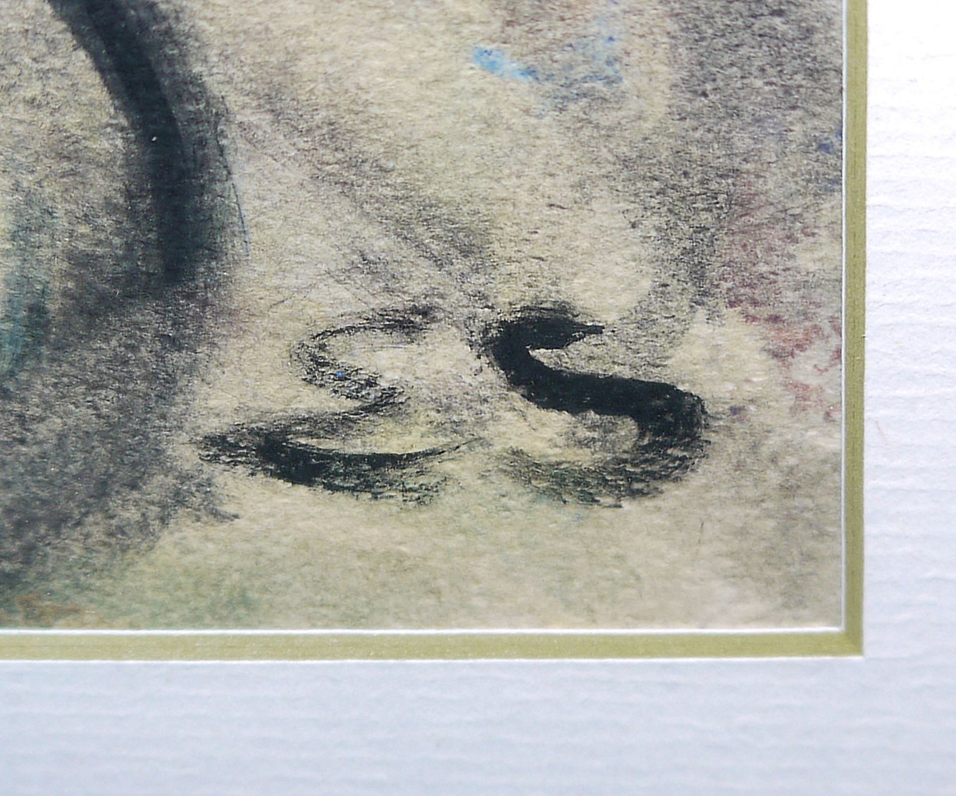 Elisabeth Schmitz, Zwei Frauen, Aquarell, gerahmt - Bild 2 aus 2