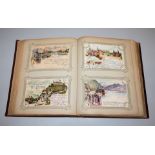 Gepflegtes Postkartenalbum um 1900 mit 200 Karten