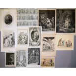 Umfangreicher antiquarischer Graphik- Nachlass, 90 Blatt, 17. und meist 18. Jh. (Mythologie, Genre,