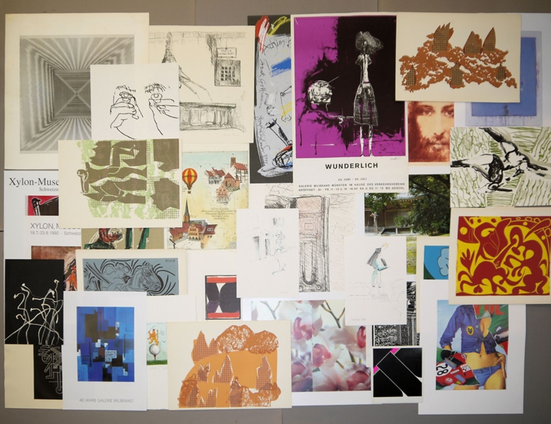 Umfangreicher Sammlungsnachlass mit ca. 60 Blatt Graphik u. wenige Originale (3), für Selbstbesicht