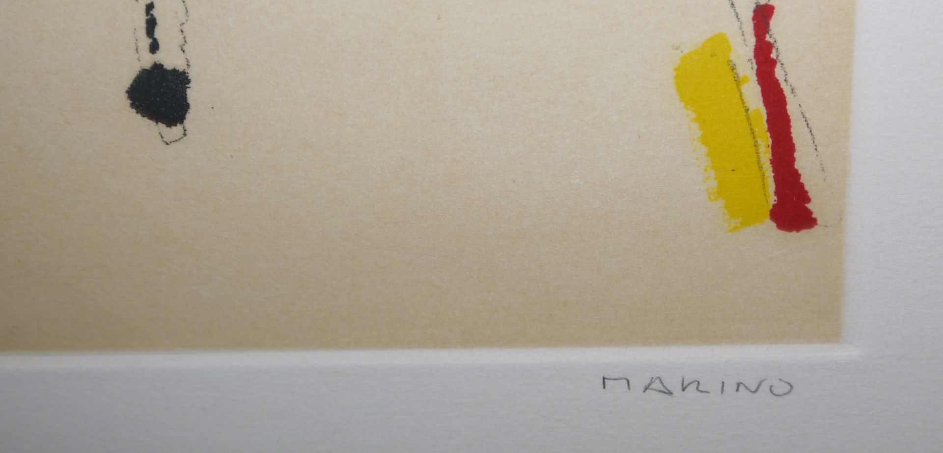 Marino Marini, Gioco Colorato, signierte Farbradierung von 1978, gerahmt - Bild 3 aus 3