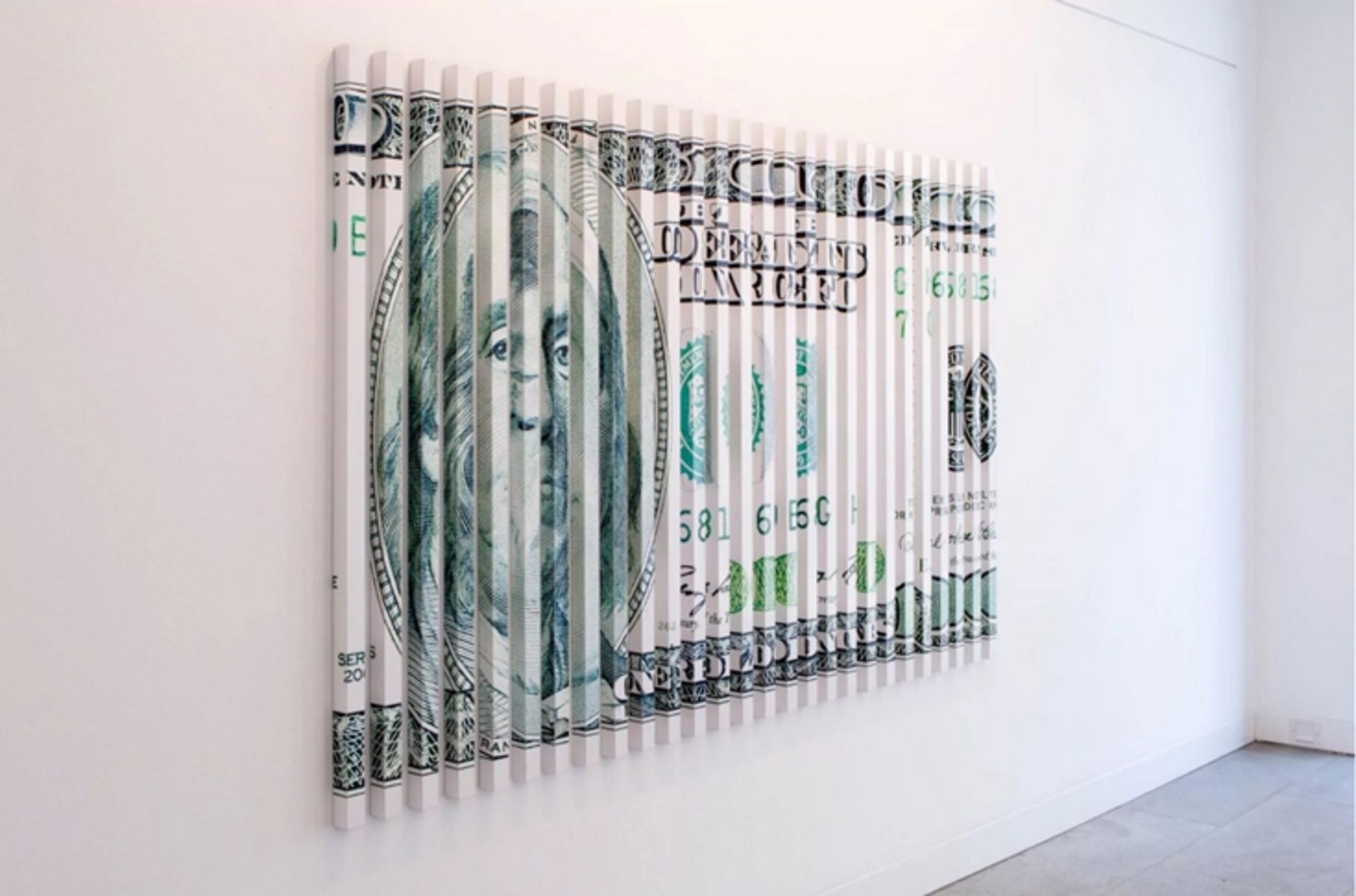 Dennis Loesch, The Federal Reserve Note, Wandobjekt, Inkjet-Print auf Aluminiumstäben von 2012 - Bild 3 aus 3