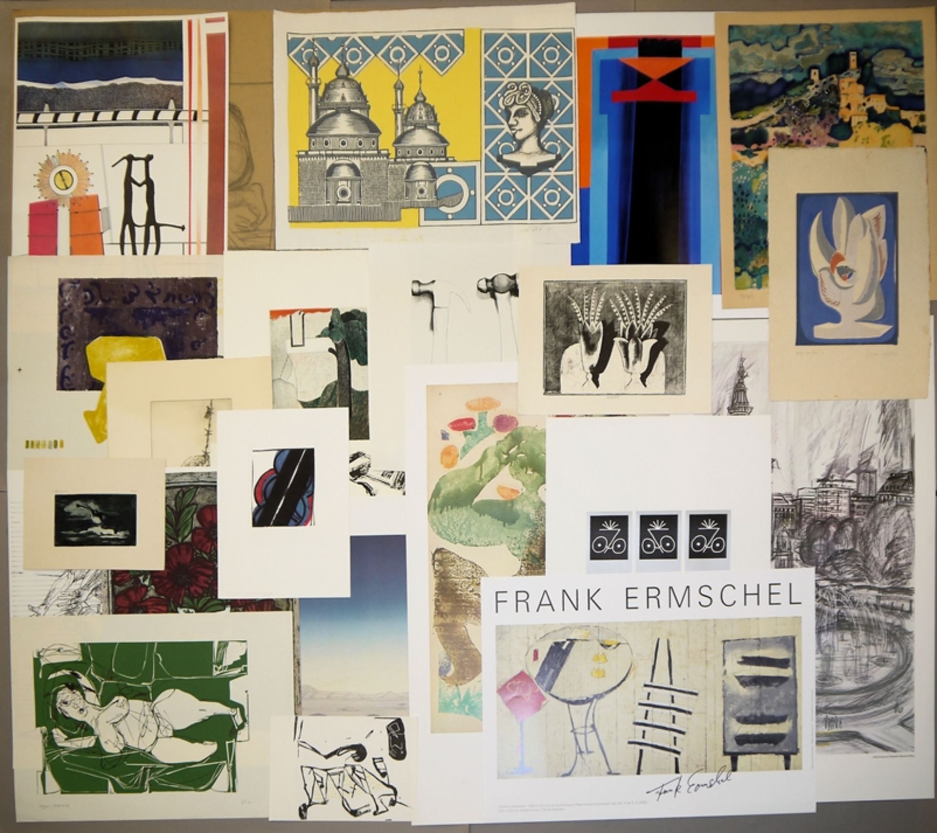 Umfangreicher Sammlungsnachlass mit ca. 60 Blatt Graphik u. wenige Originale (3), für Selbstbesicht - Bild 2 aus 2