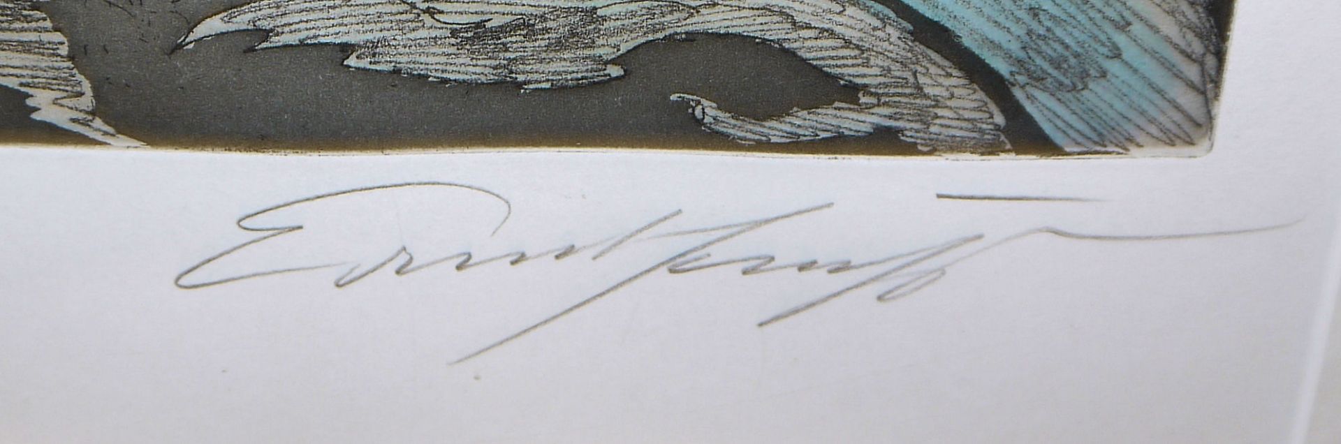 Ernst Fuchs, Blumenmädchen (Flora), signierte Farbradierung  - Bild 2 aus 2