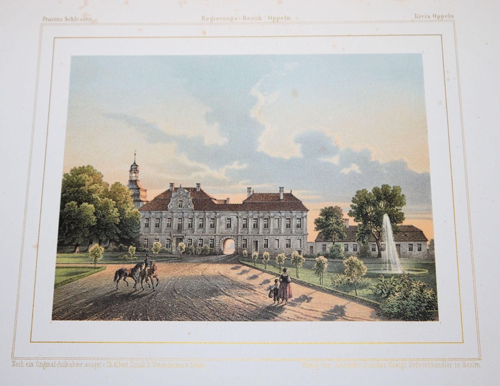 Landkarte Schlesiens, handgemalt, 17./18. Jh. & Antiquarisches zu Schlössern und Residenzen Preußen - Bild 3 aus 3