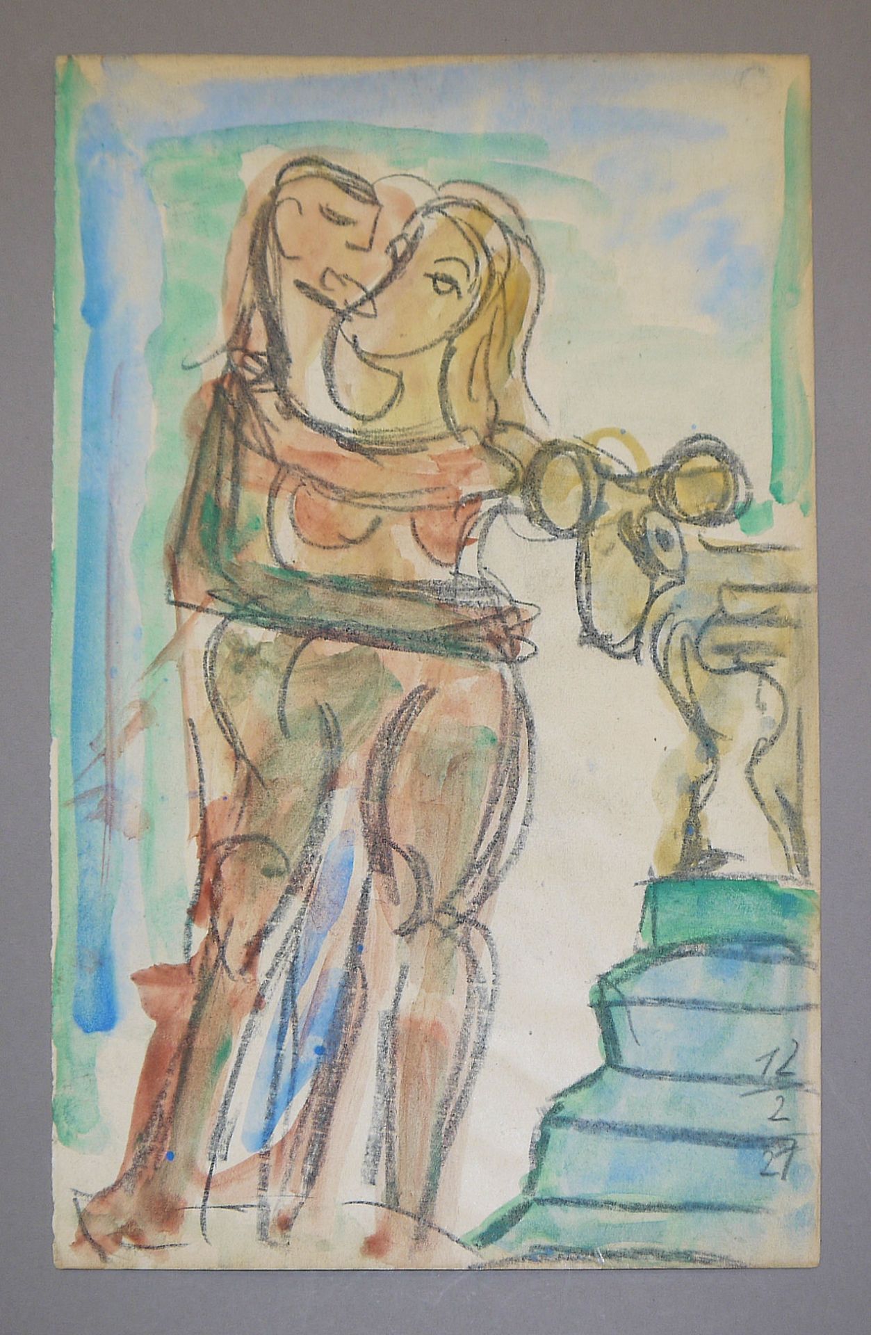 Expressionist, 7 Aquarellzeichnungen von 1926 - 1931 - Bild 2 aus 7