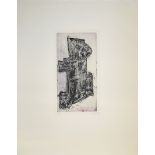 Francis Bott, Informelle Komposition, signierte Farbradierung